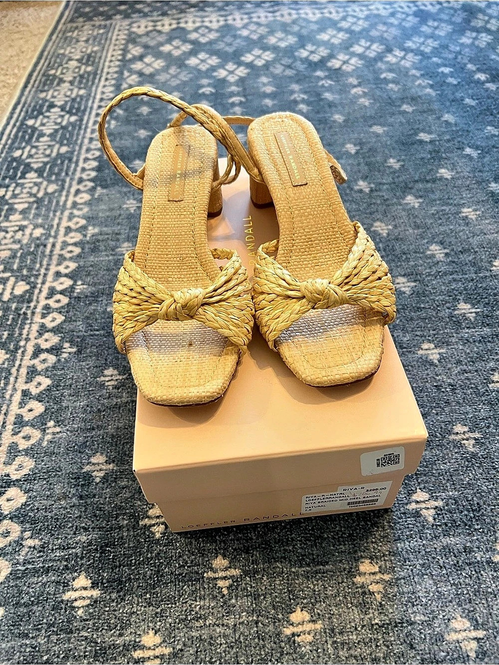 Loeffler Randall Riya Braided Mignon Knot Mid-Heel Sandal Yellow